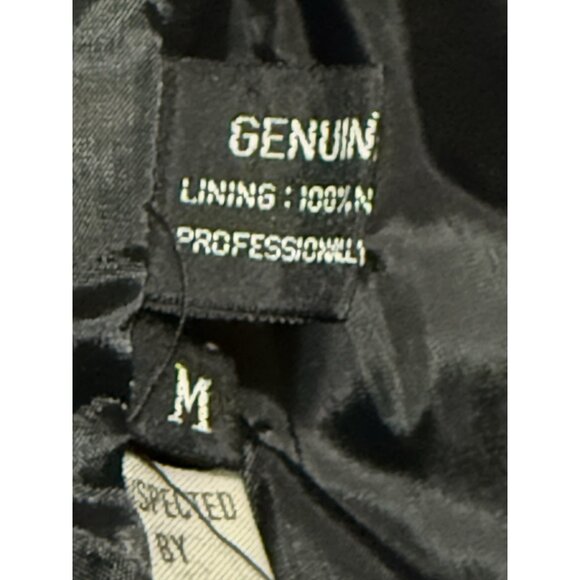 Vintage Winlit Western Lace Pattern Leather Jacket Women's Size Medium Black - Picture 10 of 16